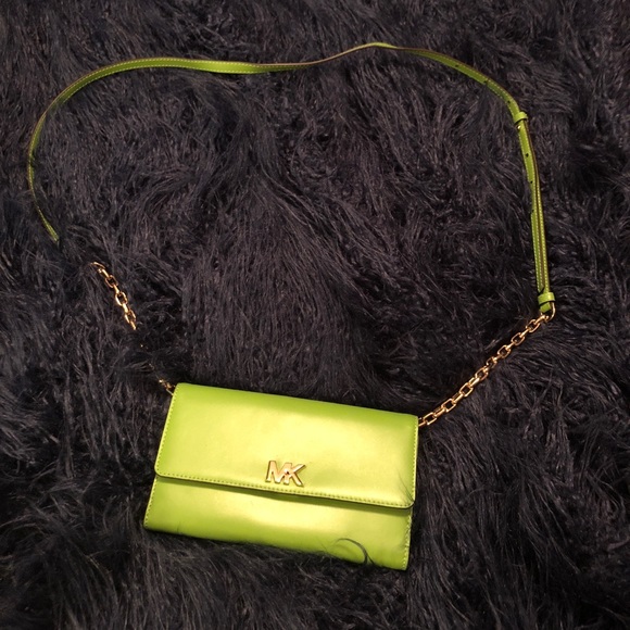 Michael Kors Handbags - Micheal Kors cross body lime green